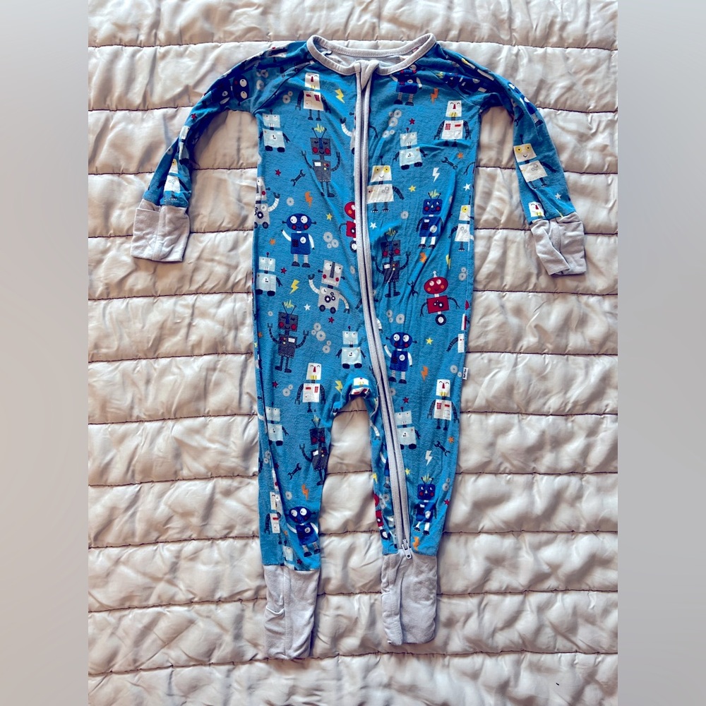 Little Sleepies Robot Party Zippie 6-12 month